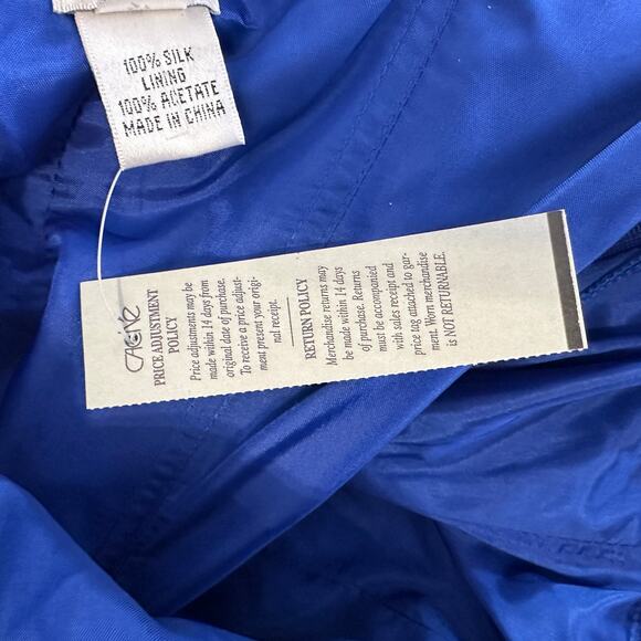 Cache Dress Women Sz 8 Cobalt Blue Halter Backless Silk Asymmetric V-Neck Formal - Picture 8 of 12